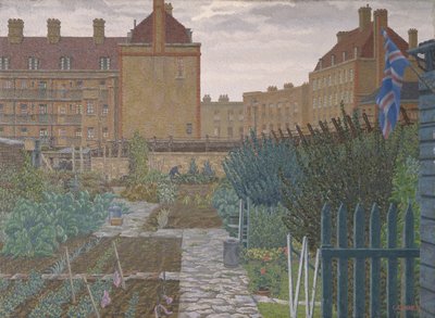 Bethnal Green Allotment av Charles Ginner
