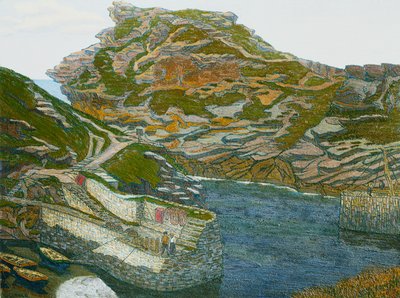 Boscastle hamn av Charles Ginner