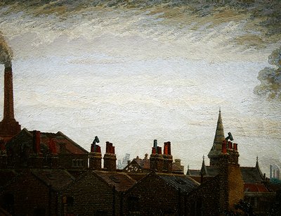 Roof-tops, Pimlico av Charles Ginner