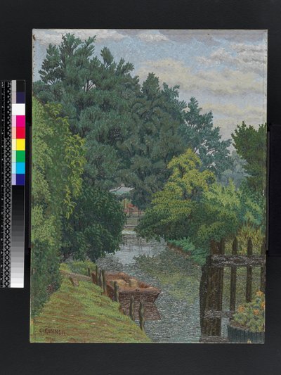 The Punt in the Mill Stream, c.1930 av Charles Ginner