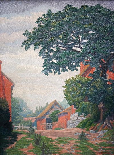 Woodlane Farm, Bearley (olja) av Charles Ginner