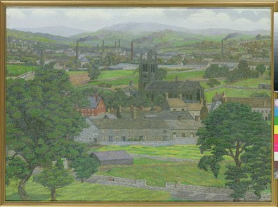 Yeadon Church, nära Leeds av Charles Ginner