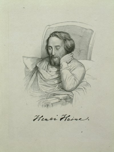 Porträtt av poeten Heinrich Heine 1797-1856, 1851 av Charles Gleyre