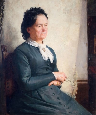 Porträtt av konstnärens mor, 1885. av Charles Gogin