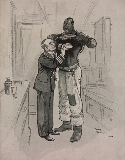 Den svarta pesten, en hypokondriker, tecknad av Chas Grave (1886-1944) från The Tatler, nr 1415, 8 augusti av Charles Grave