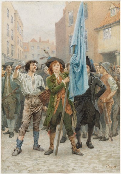 Barnaby Rudge hjälpte till att leda Gordon-upploppen, 1884. av Charles Green