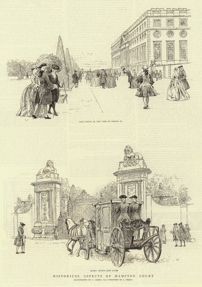 Historiska aspekter av Hampton Court av Charles Green