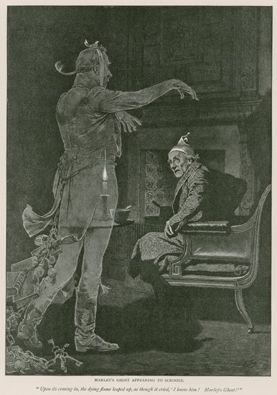 Illustration för A Christmas Carol av Charles Dickens av Charles Green