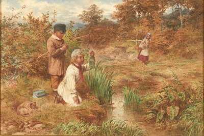 Stickleback Fishers (akvarell) av Charles Green