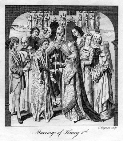 Henrik VIs äktenskap, 1445, 1700-talet. av Charles Grignion