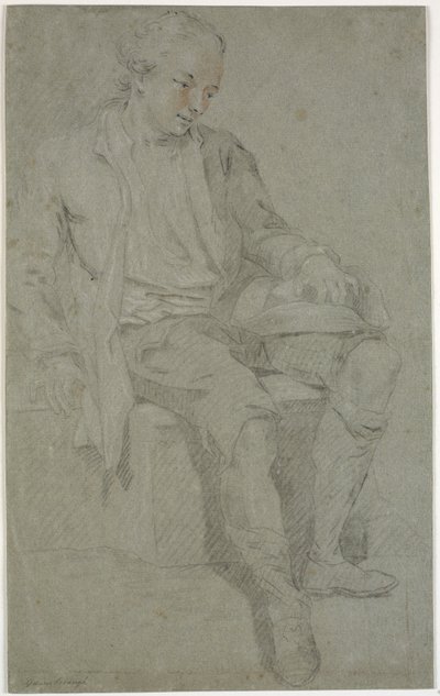 Studie av en sittande ungdom av Charles Grignion d.Æ.