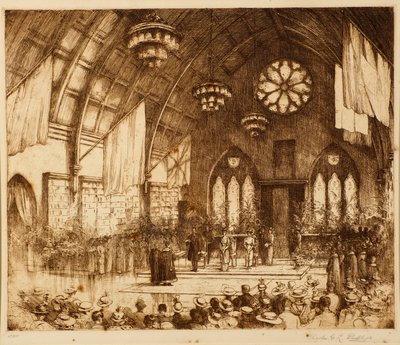 Kungligt besök i Dundee 1914 - Mottagning i Albert Hall av Charles Gustav Louis Phillips