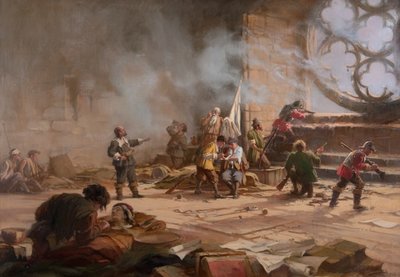 Belägringen av Dundee, september 1651 av Charles Gustav Louis Phillips