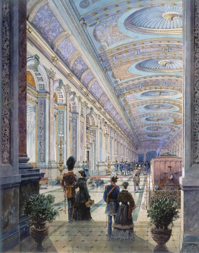 Utarbetad stationsinredning, 1883 (wc på papper) av Charles H. Driver