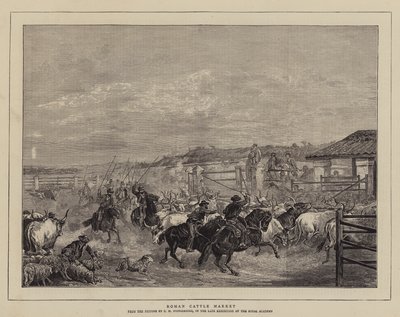 Romersk boskapsmarknad av Charles H. Poingdestre