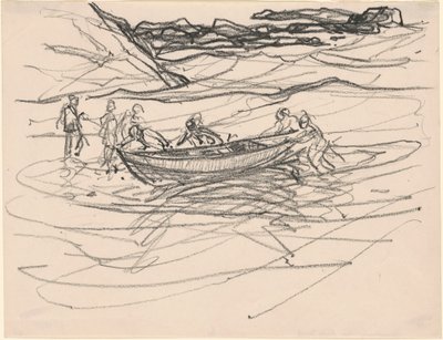 Sjösättning av livbåten av Charles H. Woodbury