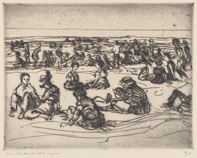 På stranden av Charles H. Woodbury