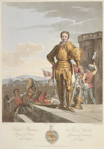 Richard Beauchamp (1381-1439) Earl of Warwick, Anno 1439, illustration från 