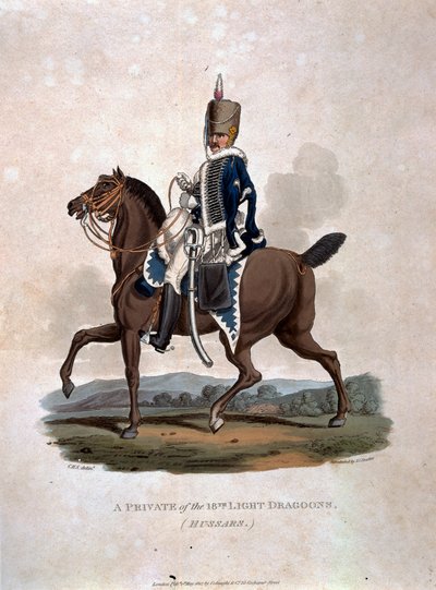 En menig av 18th Light Dragons (Hussars) från 