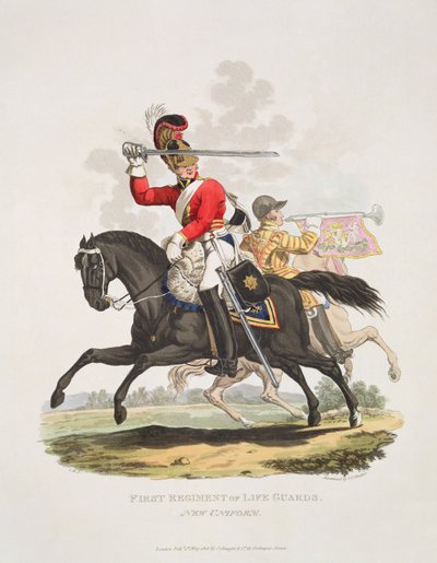 First Regiment of Life Guards, New Uniform, graverad av Joseph Constantine Stadler, 1815 (akvatint) av Charles Hamilton Smith