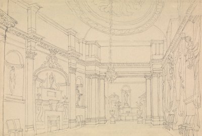 Hall, Easton Neston, Northants av Charles Hamilton Smith