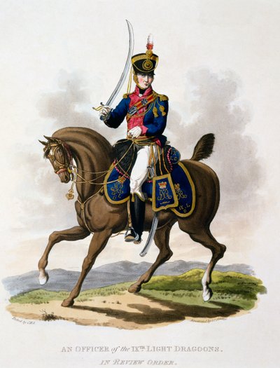 Uniform of an Officer of the 9th Light dragoons in Review Order, från 