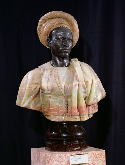 Byst av en sudanesisk man, 1857 (onyx och brons) av Charles Henri Joseph Cordier