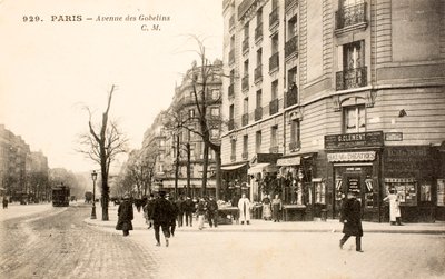 Vykort / Avenue des Gobelins / Paris / Seine / Ile de France / Frankrike av Augustus Kollner
