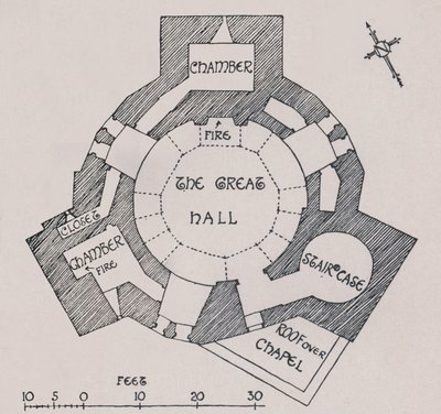 Orford Castle, Suffolk. Från Mr. Cautleys plan, 1931 av Charles Henry Bourne Quennell