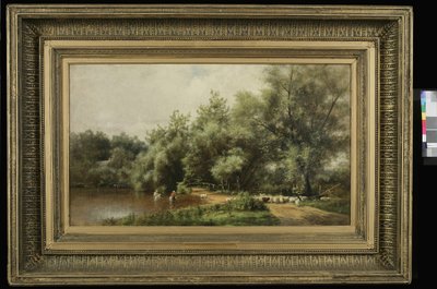 Fårtvätt på Long Island, 1874 av Charles Henry Miller
