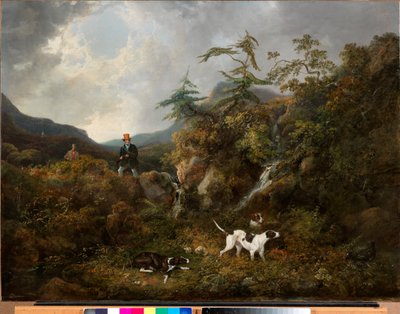 Grouse Shooting i höglandet av Charles Henry Schwanfelder
