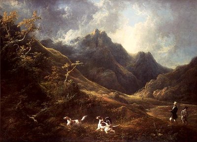 Att skjuta över hundar (olja på duk) av Charles Henry Schwanfelder