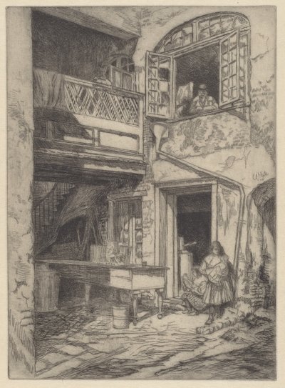 En gammal innergård (New Orleans) av Charles Henry White