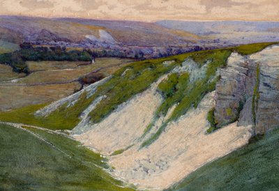 The Chalk Pit, Sussex (akvarell) av Charles Herbert Rogers