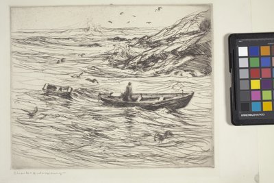 Inkörning (etsning och torrnål) av Charles Herbert Woodbury
