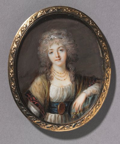 Porträtt av en ung kvinna, ca. 1785. av Charles Hénard