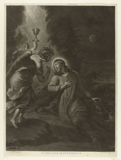 Kristus i Getsemane trädgård Frälsaren i Getsemane. (titel på objekt) av Charles Howard Hodges