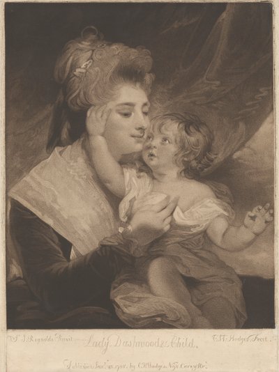Lady Dashwood & Child av Charles Howard Hodges