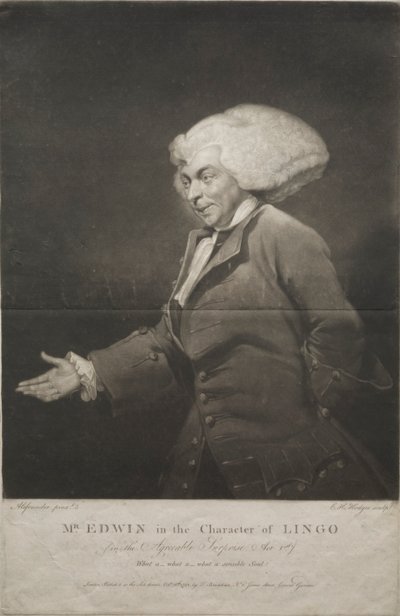 Herr Edwin i Lingos karaktär, 1784. av Charles Howard Hodges