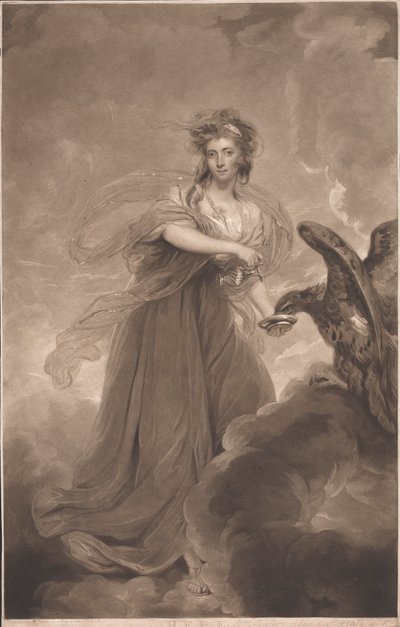 Mrs. Sophia (född Heywood) Musters som Hebe av Charles Howard Hodges