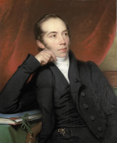 Porträtt av Pieter Ernst Hendrik Praetorius, mäklare, ritare och målare. Styrelseordförande för Rijksmuseum 1852-74 av Charles Howard Hodges