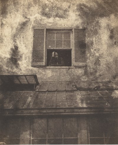 Auguste Vacquerie vid ett fönster, marin terrass, ca. 1853. Skapare: Charles Hugo, Auguste Vacquerie. av Charles Hugo, Auguste Vacquerie