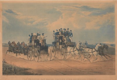 Coaching: The Brighton Day Mails, passerar över Hookwood Common av Charles Hunt