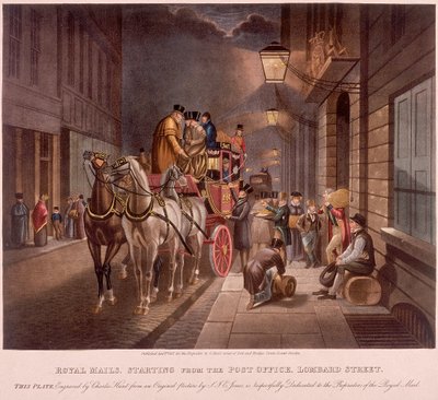 General Post Office, Lombard Street, London, 1827 av Charles Hunt
