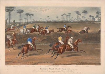 En av en uppsättning om fyra: Leamington Grand Steeple Chase ... 1837. Plåt 2. Mr Christian på Scripton ... av Charles Hunt