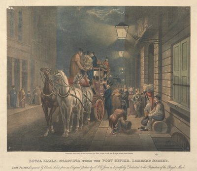 Royal Mails, med start från postkontoret, Lombard Street av Charles Hunt