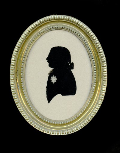 Silhuetten av George III (1738-1820), ca 1796-98 av Charles I Rosenberg