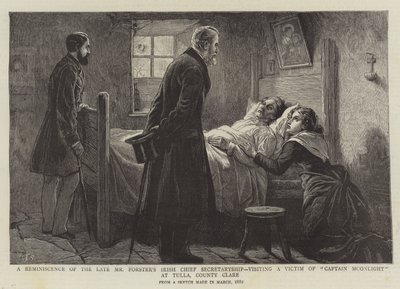 En reminiscens av den sene herr Forsters irländska chefssekreterareskap, som besökte ett offer för kapten Moonlight i Tulla, County Clare av Charles J. Staniland