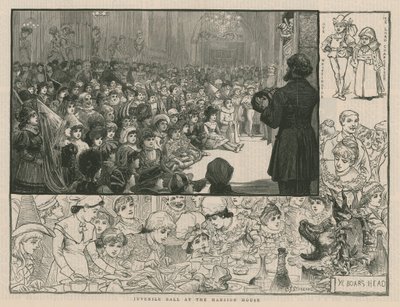 Ungdomsboll på Mansion House (gravyr) av Charles J. Staniland
