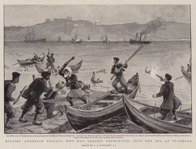 Dödade armeniska bärare som hade kastat sig i havet vid Stamboul av Charles J. Staniland